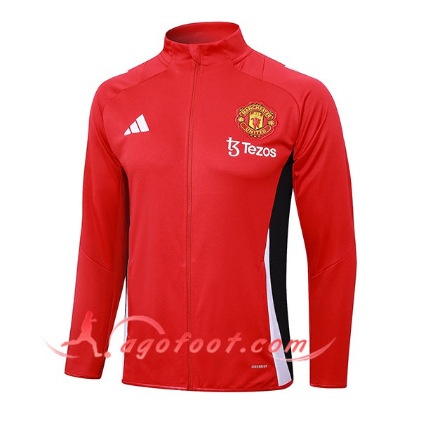 Veste Foot Manchester United Rouge/Noir/Blanc 2024/2025