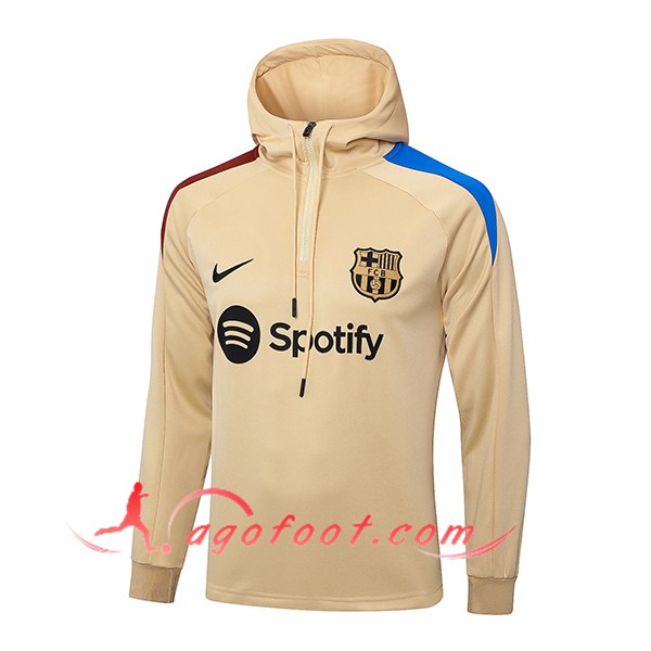 Veste A Capuche FC Barcelone Jaune 2024/2025