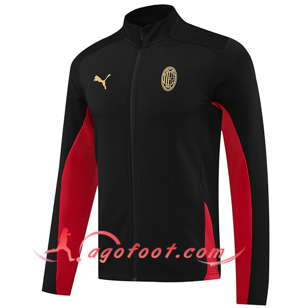 Veste Foot Milan AC Noir/Rouge 2024/2025