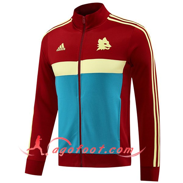 Veste Foot AS Roma Rouge/Bleu/Jaune 2024/2025