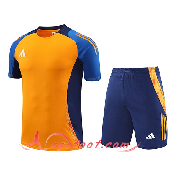 Ensemble Training T-Shirts Adidas Orange/Bleu 2024/2025