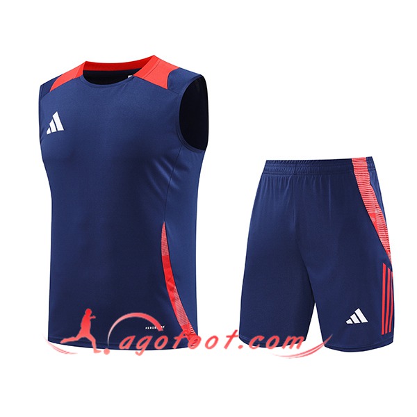 Ensemble Training Debardeur Adidas Bleu/Rouge 2024/2025