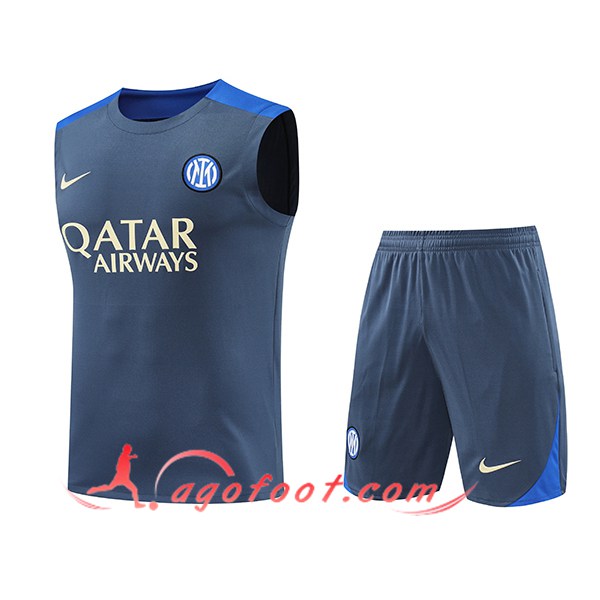 Ensemble Training Debardeur Inter Milan Gris/Bleu 2024/2025