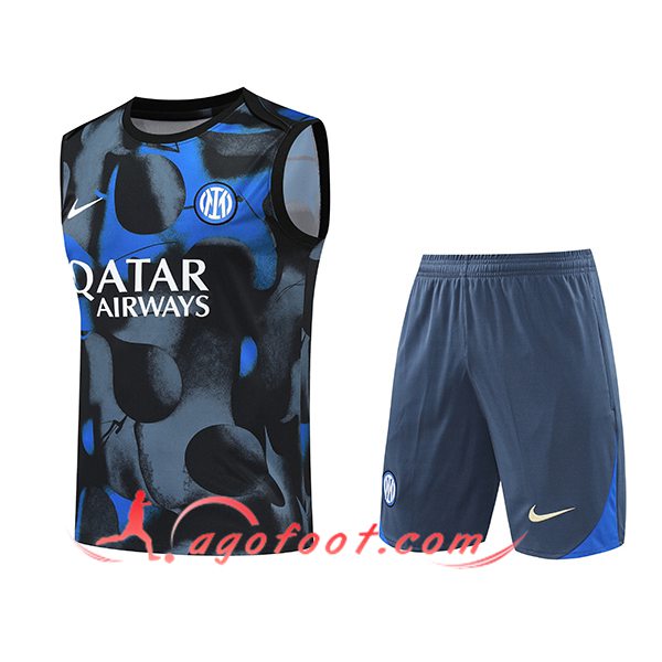 Ensemble Training Debardeur Inter Milan Noir/Gris/Bleu 2024/2025