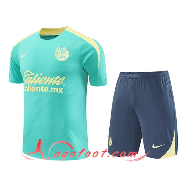 Ensemble Training T-Shirts Club America Vert/Jaune 2024/2025