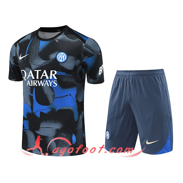 Ensemble Training T-Shirts Inter Milan Noir/Gris/Bleu 2024/2025