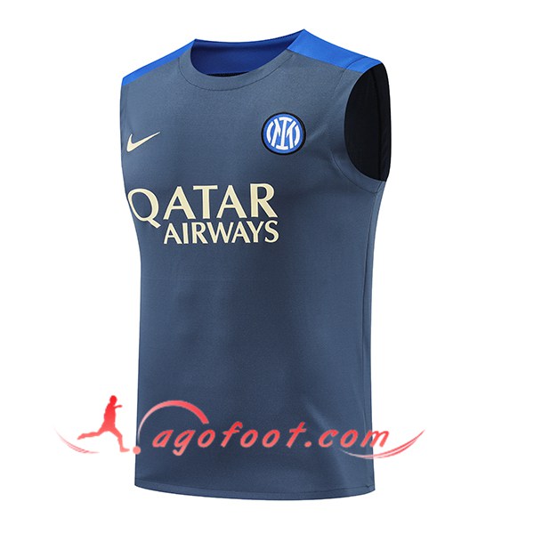Training Debardeur Inter Milan Gris/Bleu 2024/2025