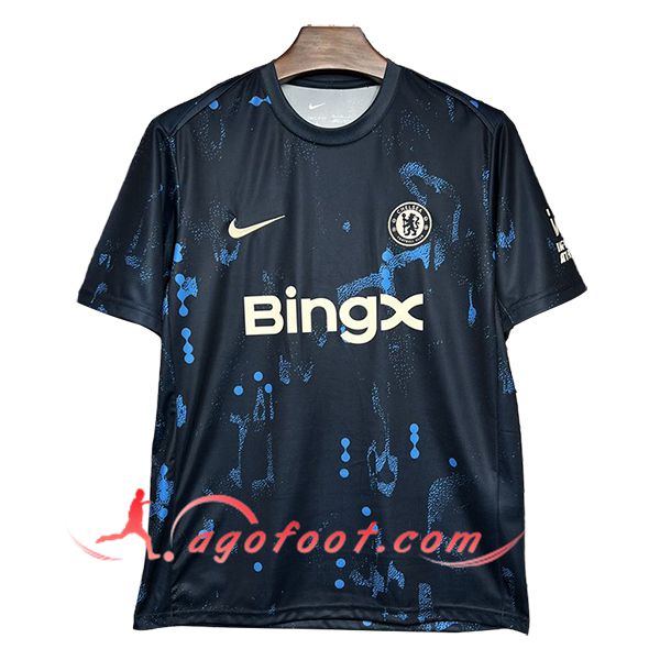 Training T-Shirts FC Chelse Noir/Bleu 2024/2025