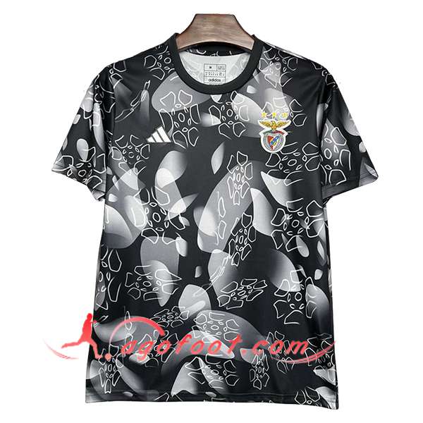 Training T-Shirts S.L.Benfica Noir/Blanc 2024/2025
