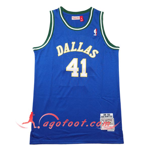Maillot Dallas Mavericks (NOWITZKI #41) 2024/25 Bleu/Blanc/Jaune