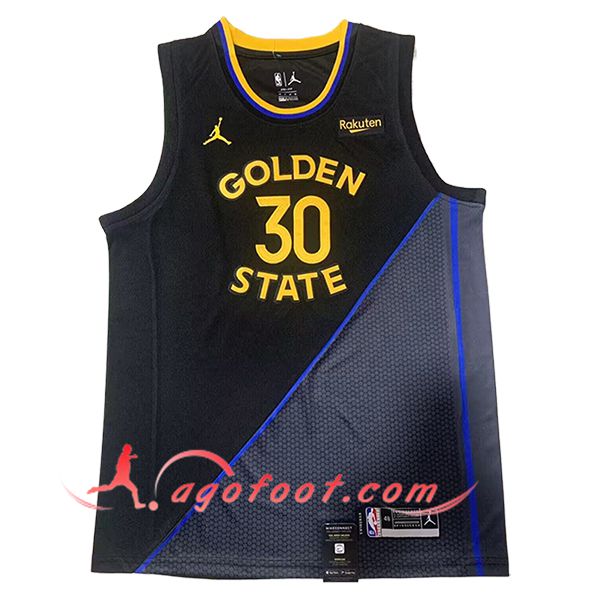 Maillot Golden State Warriors (CURRY #30) 2024/25 Noir/Gris/Jaune