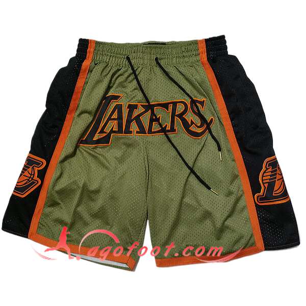Shorts NBA Los Angeles Lakers 2024/25 Vert/Noir/Orange