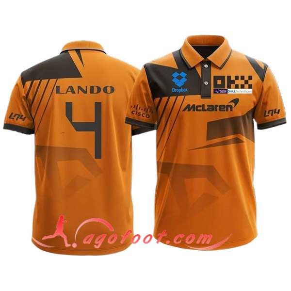Polo McLaren (LANDO #4) F1 Team Orange/Gris 2024