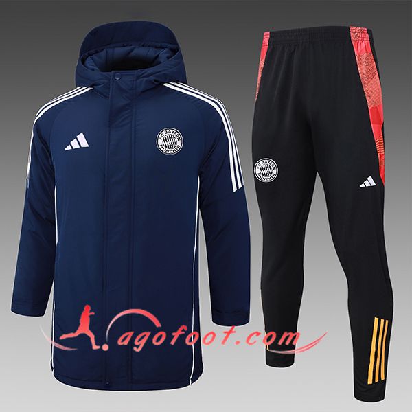 Ensemble Doudoune A Capuche Bayern Munich Bleu/Blanc 2024/2025