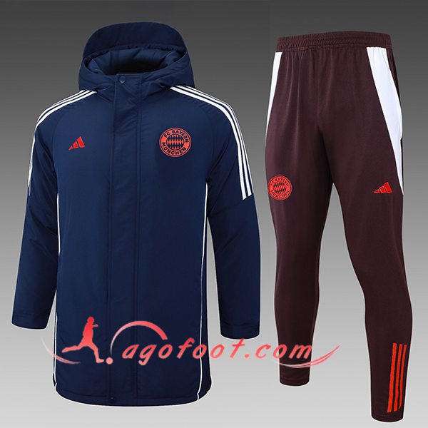 Ensemble Doudoune A Capuche Bayern Munich Bleu/Blanc/Rouge 2024/2025 -02