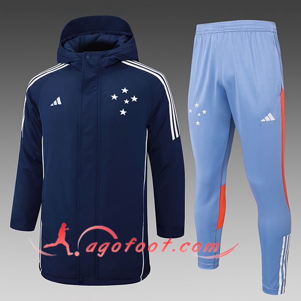 Ensemble Doudoune A Capuche Cruzeiro Bleu/Blanc/Orange 2024/2025