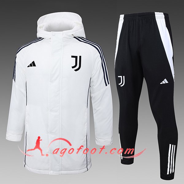 Ensemble Doudoune A Capuche Juventus Blanc/Noir 2024/2025