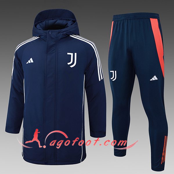 Ensemble Doudoune A Capuche Juventus Bleu/Blanc/Orange 2024/2025