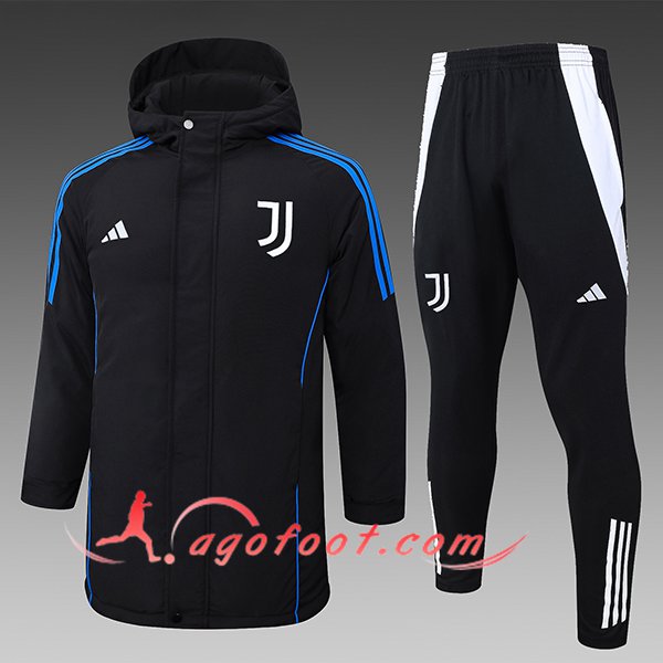 Ensemble Doudoune A Capuche Juventus Noir/Bleu/Blanc 2024/2025