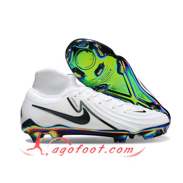 Nike Chaussures de Foot Phantom Luna Elite NU FG Blanc/Noir