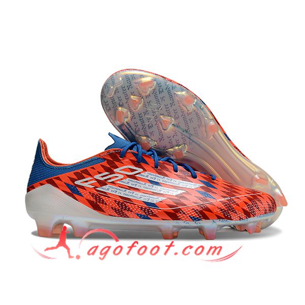 Adidas Chaussures de Foot F50 ELITE FG Orange/Noir/Bleu