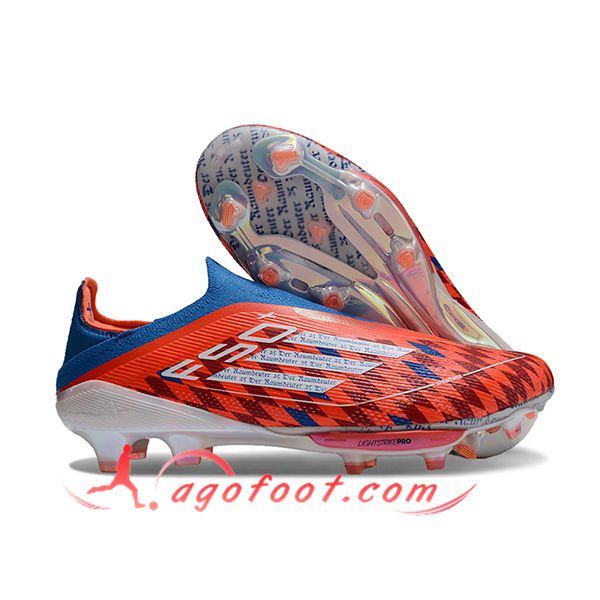 Adidas Chaussures de Foot F50+ FG Orange/Noir/Bleu