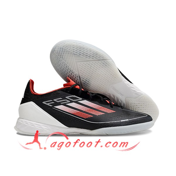Adidas Chaussures de Foot F50 PRO IC Noir/Blanc/Rouge