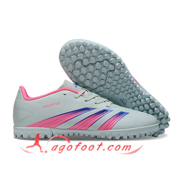 Adidas Chaussures de Foot F50 CLUB TF Gris/Bleu/Rose
