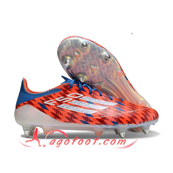 Adidas Chaussures de Foot F50 ELITE SG Orange/Bleu