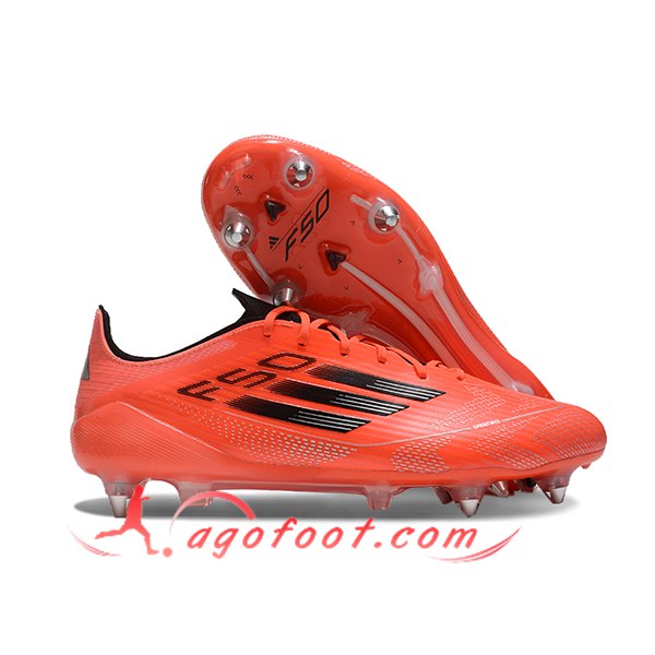 Adidas Chaussures de Foot F50 ELITE SG Orange/Noir
