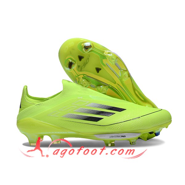 Adidas Chaussures de Foot F50 Elite Laceless SG Vert/Noir