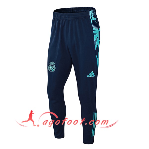 Pantalon Foot Real Madrid Bleu/Vert 2024/2025 -02