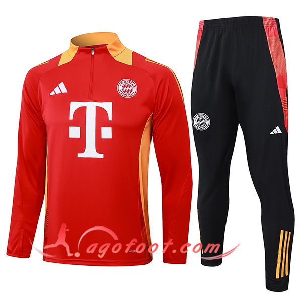 Ensemble Survetement de Foot Bayern Munich Rouge/Orange 2024/2025