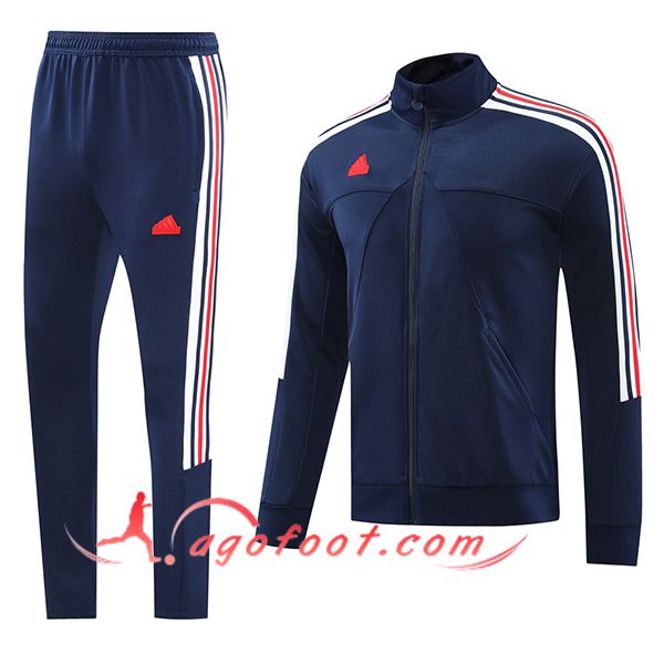Ensemble Survetement de Foot Veste Foot Adidas Bleu Royal 2024/2025 -02
