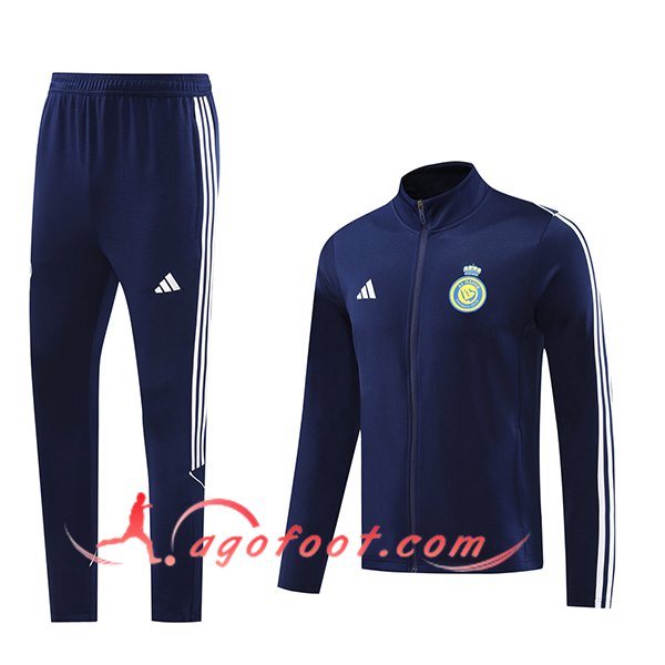 Ensemble Survetement de Foot Veste Foot Al-Nassr FC Bleu Royal 2024/2025