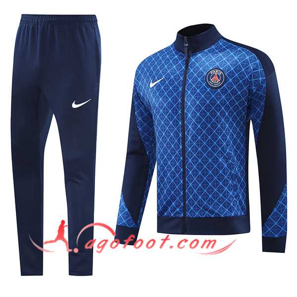 Ensemble Survetement de Foot Veste Foot PSG Bleu 2024/2025