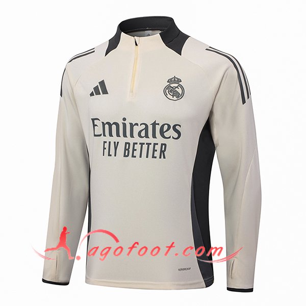 Sweatshirt Training Real Madrid Beige/Gris 2024/2025