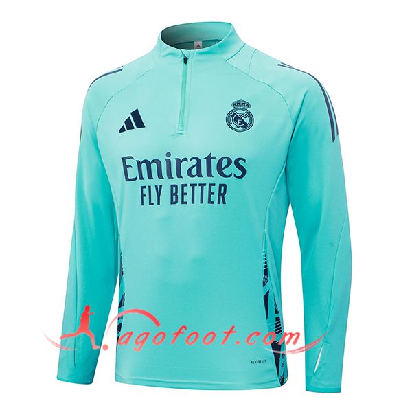 Sweatshirt Training Real Madrid Vert/Bleu 2024/2025