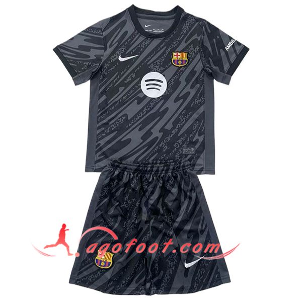 Maillot de Foot Barcelone Enfant Gardien De But Noir 2024/2025