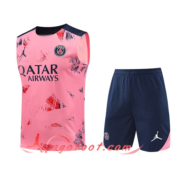 Ensemble Training Debardeur PSG Rose/Bleu 2024/2025