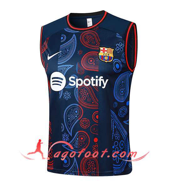 Training Debardeur FC Barcelone Bleu/Rouge 2024/2025