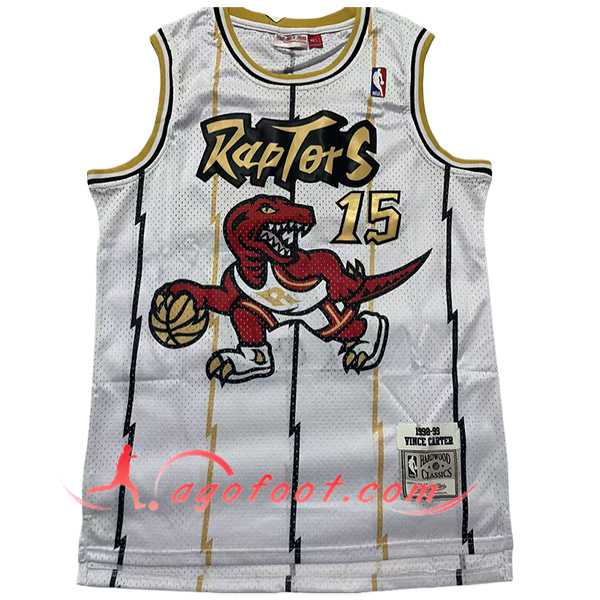 Maillot Toronto Raptors (CARTER #15) 2024/25 Blanc/Jaune