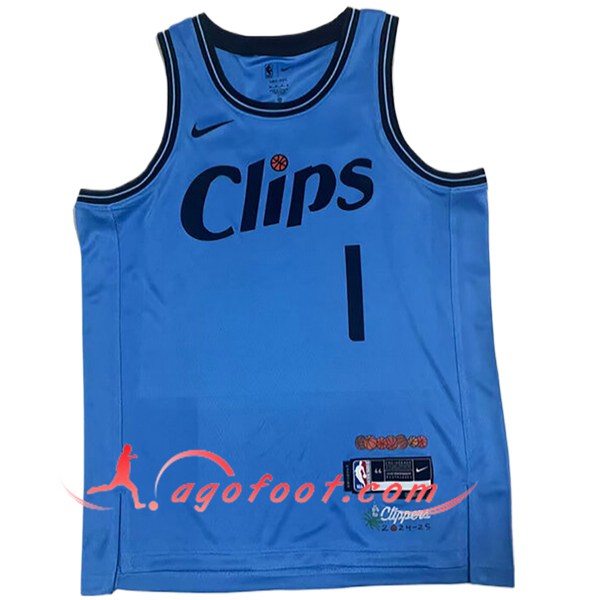 Maillot Los Angeles Clippers (HARDEN #1) 2024/25 Bleu/Noir