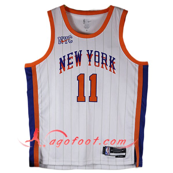 Maillot New York Knicks (BRUNSON #11) 2024/25 Blanc/Orange