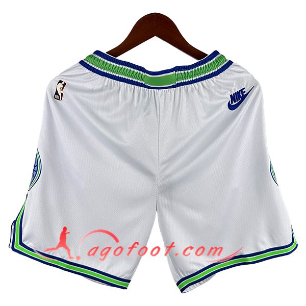 Shorts NBA Minnesota Timberwolves 2024/25 Blanc/Vert -02
