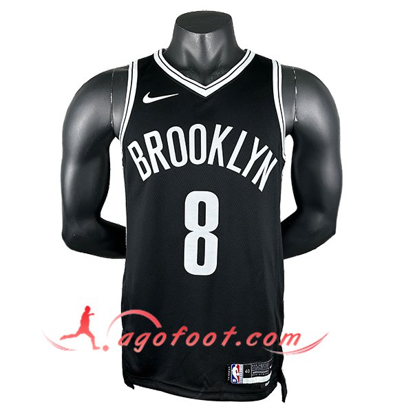 Maillot Brooklyn Nets (CUI #8) 2024/25 Noir/Blanc