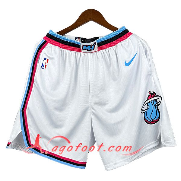 Shorts NBA Miami Heat 2024/25 Blanc