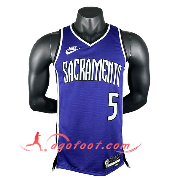 Maillot Sacramento Kings (FOX #5) 2024/25 Pourpre/Blanc