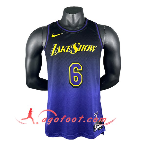 Maillot Los Angeles Lakers (JAMES #6) 2024/25 Pourpre/Noir