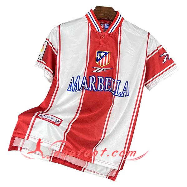 Maillot de Foot Atletico Madrid Retro Domicile 1999/2000